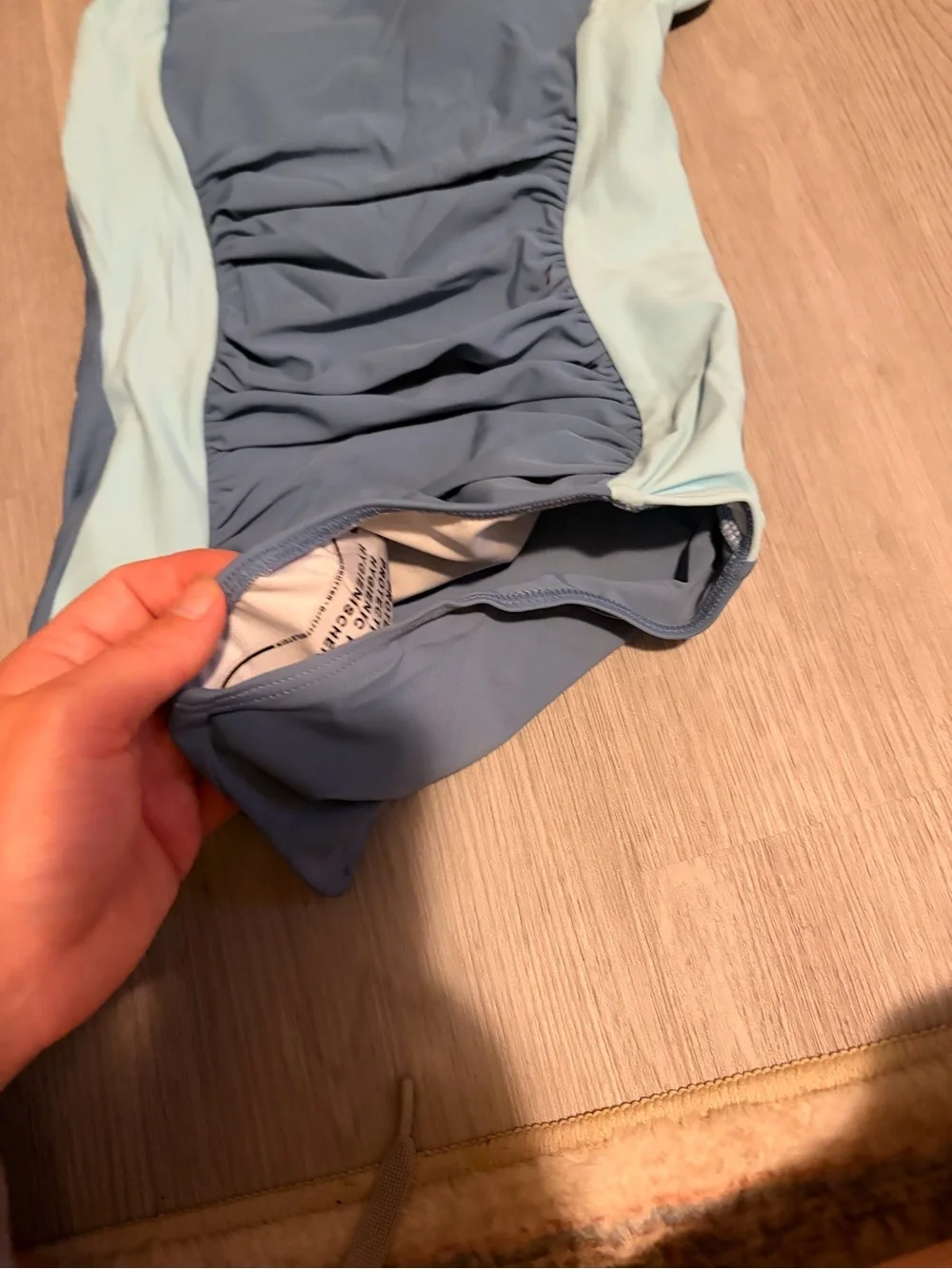 Girls' Light Blue & Slate One-Piece Swim Suit